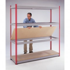 MATLOCK MTL4052560K 1980X900X300Mm S/Duty Shelvingbay, 5 Shelf Bl/Gy