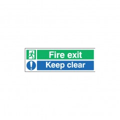SITESAFE SSF9640490K Fire Exit Keep Clear 150X450Mm Rigid