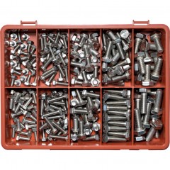 QUALFAST QFT6154640K Metric Hex Head Set Screw Kita4 Avg-200Pc