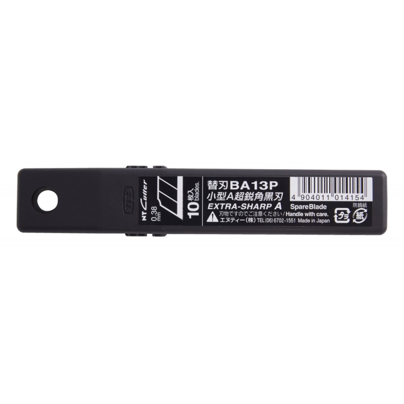 NT CUTTER BA13P  SPARE BLADE LIGHT-DUTY EXTRA-SHARP BLACK BLADE/10 BLADES